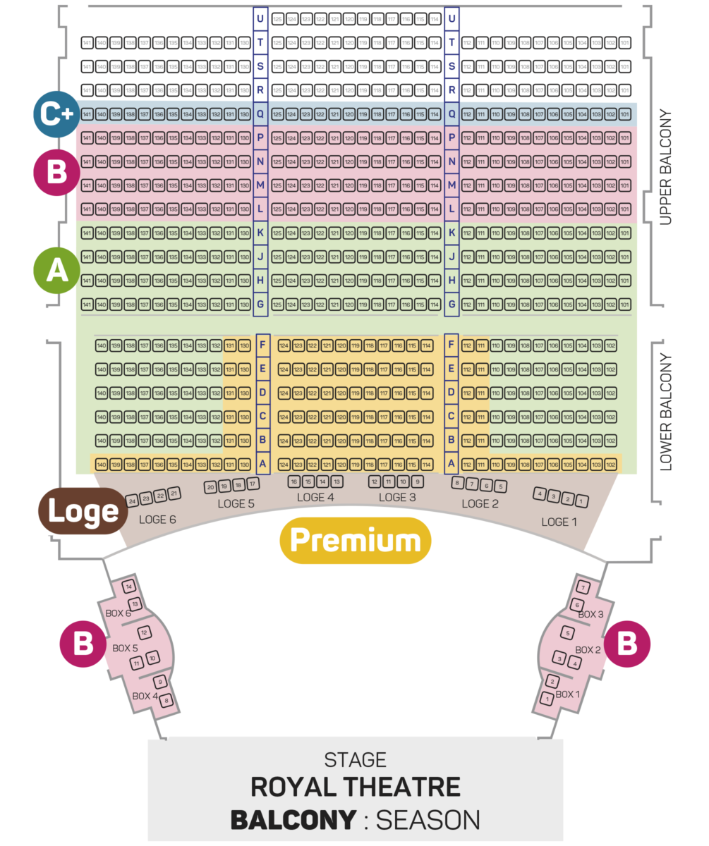 Seating Plan (Royal Subscription) Dance Victoria