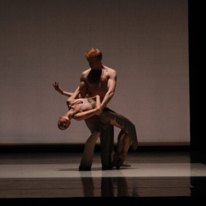 Mercurial Landscape by Ballet West. Dancers: Jacqueline Straughan and Adrian Fry. Photo by Luke Isley