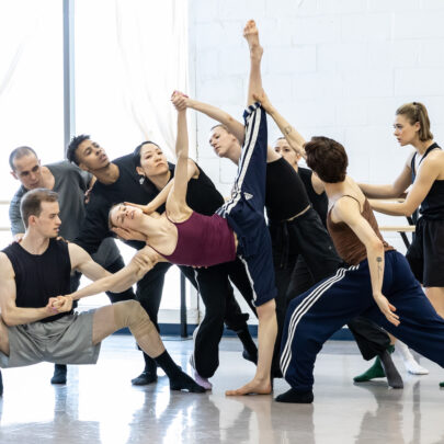 Ballet Edmonton in rehearsal for Le loup de Lafontaine. Photo: Nanc Price