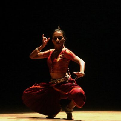 Nrityagram Dance Ensemble in Āhuti. Dancer: Thaji Dias. Photo: Ravi Shankar