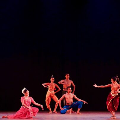 Nrityagram Dance Ensemble in Āhuti. Dancers: Nrityagram and Chitrasena Dance Company. Photo: Ravi Shankar.